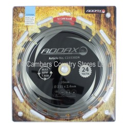 Addax Circular Saw Blade 235mm x 24 Teeth